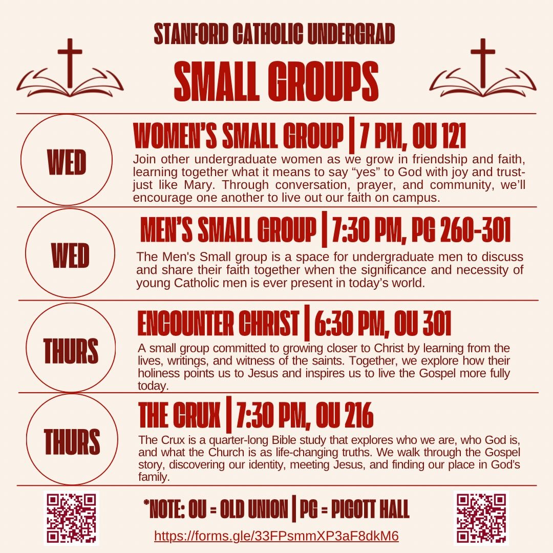 Undergrad small groups are back for another amazing quarter! 🤩

It&rsquo;s never too late to join a small group!
Sign up at the link in bio!