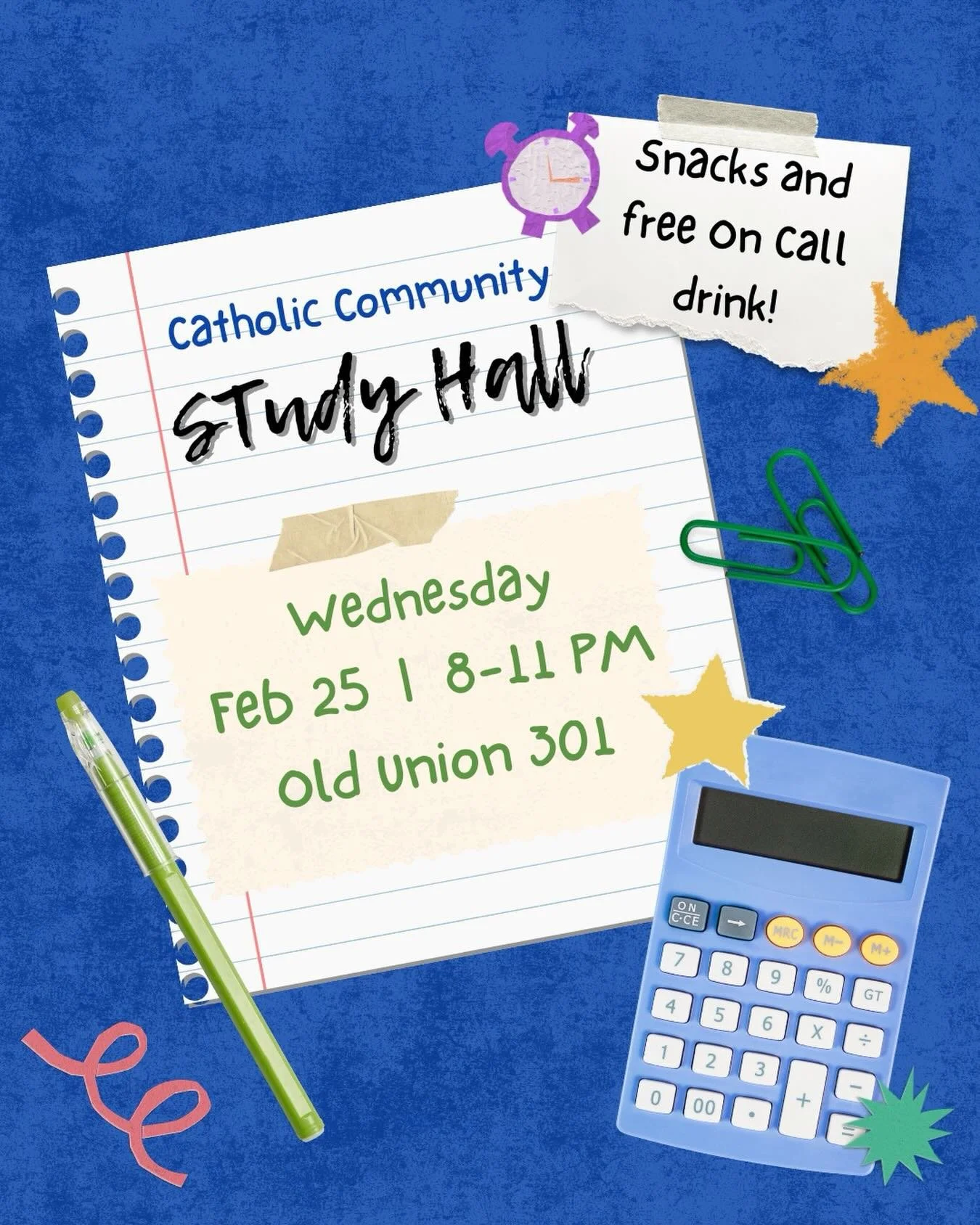 Week 8 is here.. it&rsquo;s time to push through those last midterms and papers. 

Lets study together with some good food and good company 🍿🍫