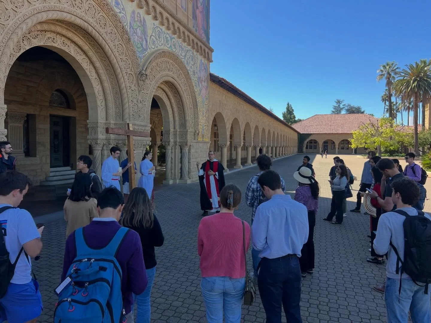 Stations of the Cross around Stanford campus 🙏
