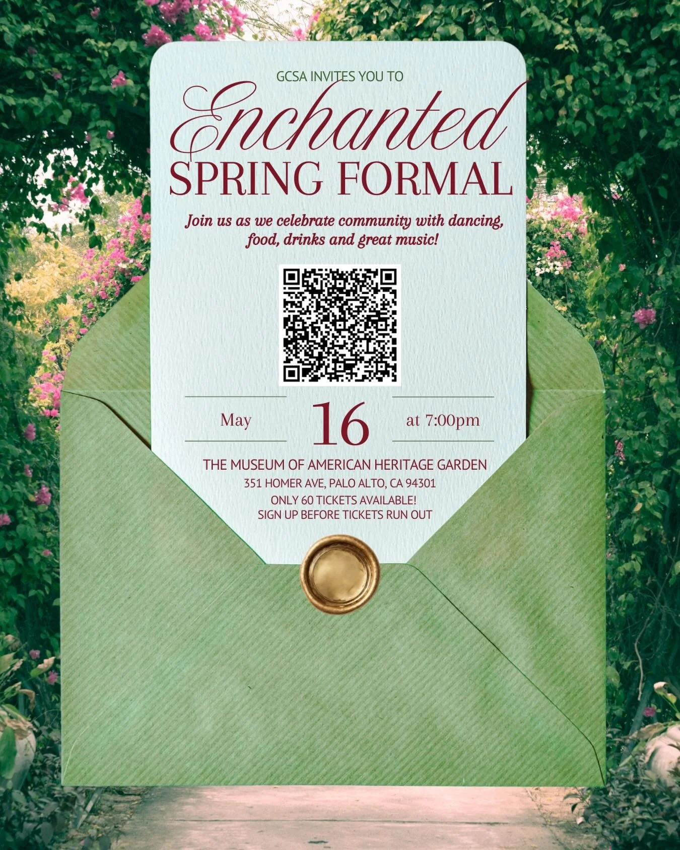 🚨‼️💚🌿🌱🌳GRADS/POST DOCS!!! TICKET DROP IS HERE!!! Make sure to sign up if you want a ticket to our grad spring formal as we only have 60 tickets!!!🚨‼️💚🌿🌱🌳

SIGNING UP DOES NOT GAURANTEE YOU A TICKET!!!! 

If you are one of the first 60 peopl