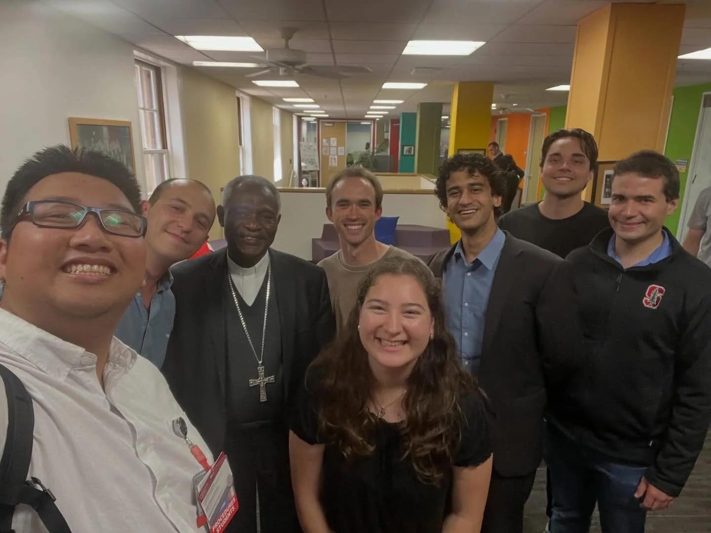 His Eminence Peter Cardinal Turkson was visiting campus and made time to meet students of the Stanford Catholic Community. 

Such a blessing to have gotten to hear about his work 🙏