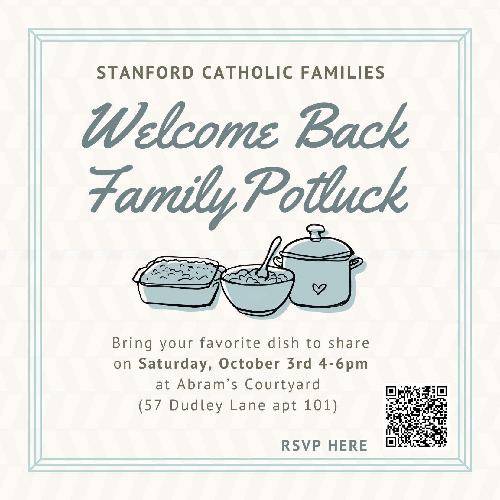 Welcome Back Family Potluck