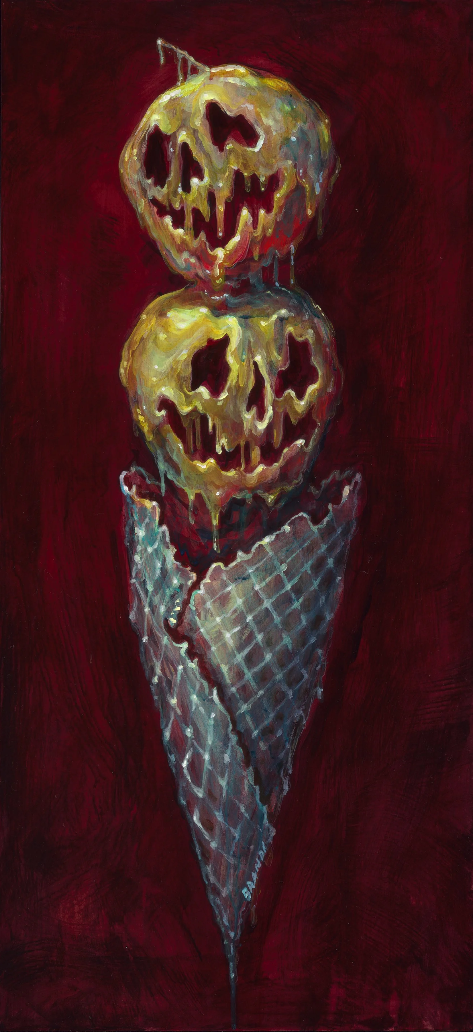 "Thy Kingdom Come" acrylic on wood, 2026