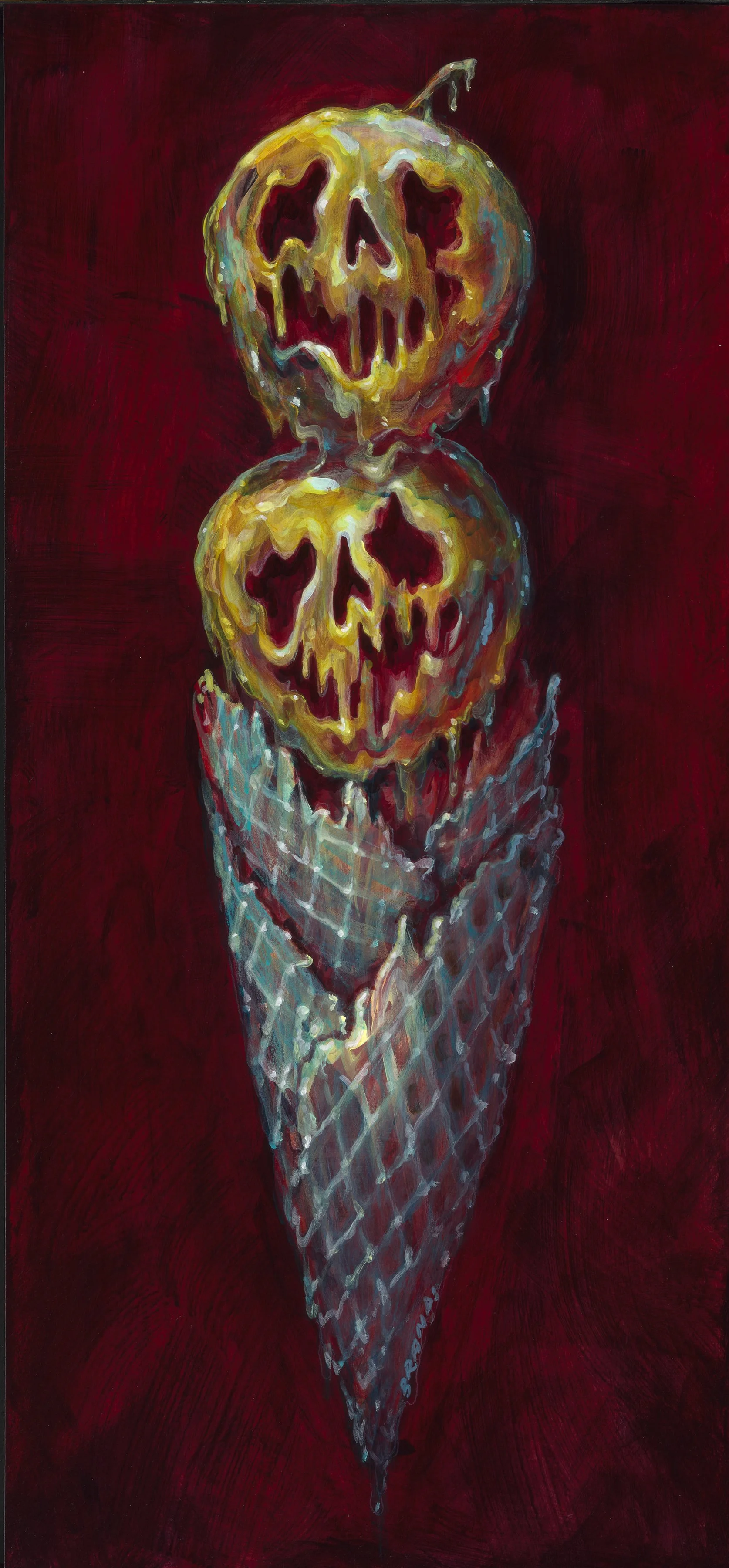 "Thy Will Be Done" acrylic on wood, 2026
