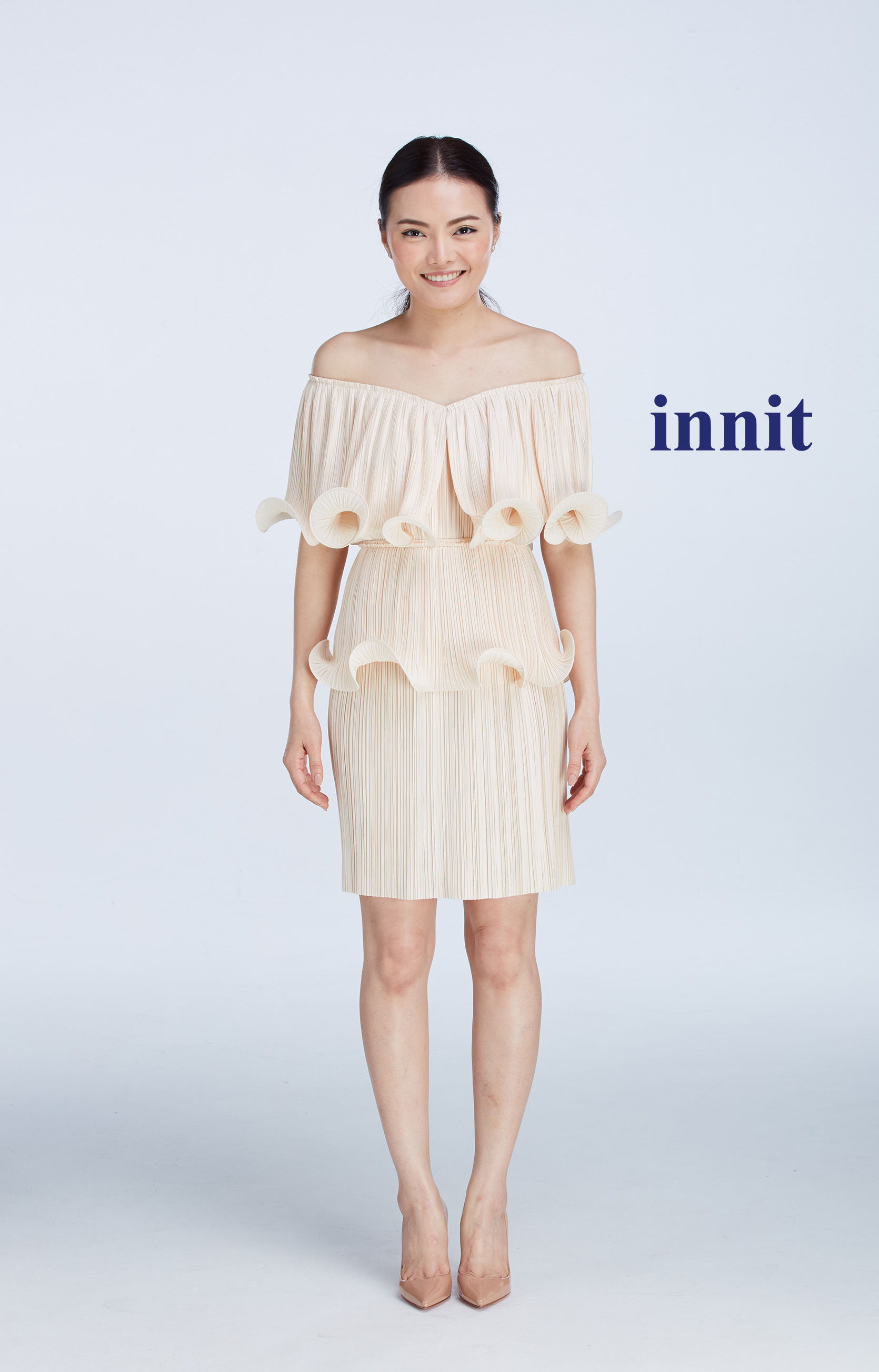 SIGNATURE SINGLE CURL TOP 13" Peplum Skirt