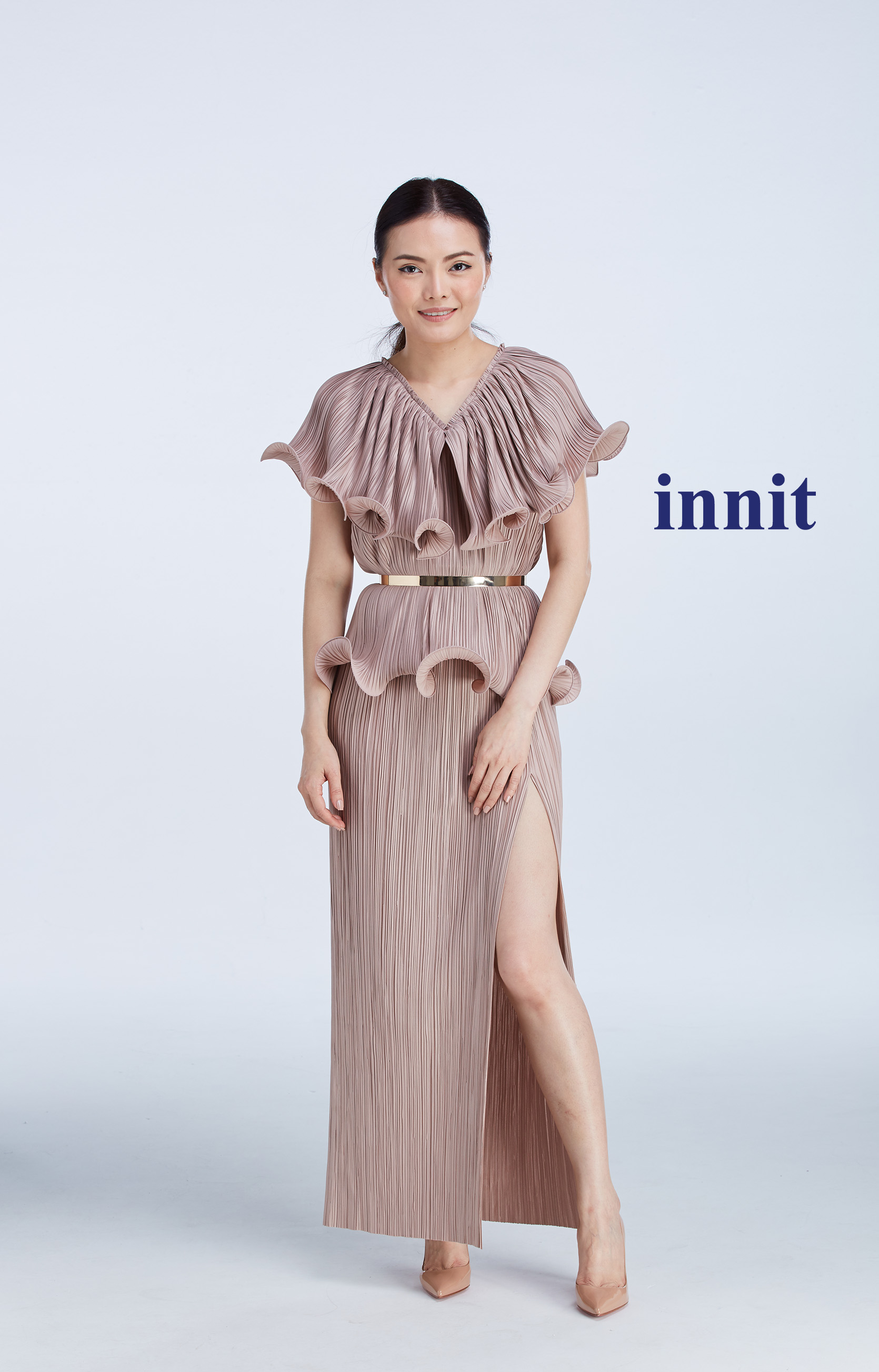 SIGNATURE DOUBLE CURL TOP 16" Slit Skirt Plate Belt