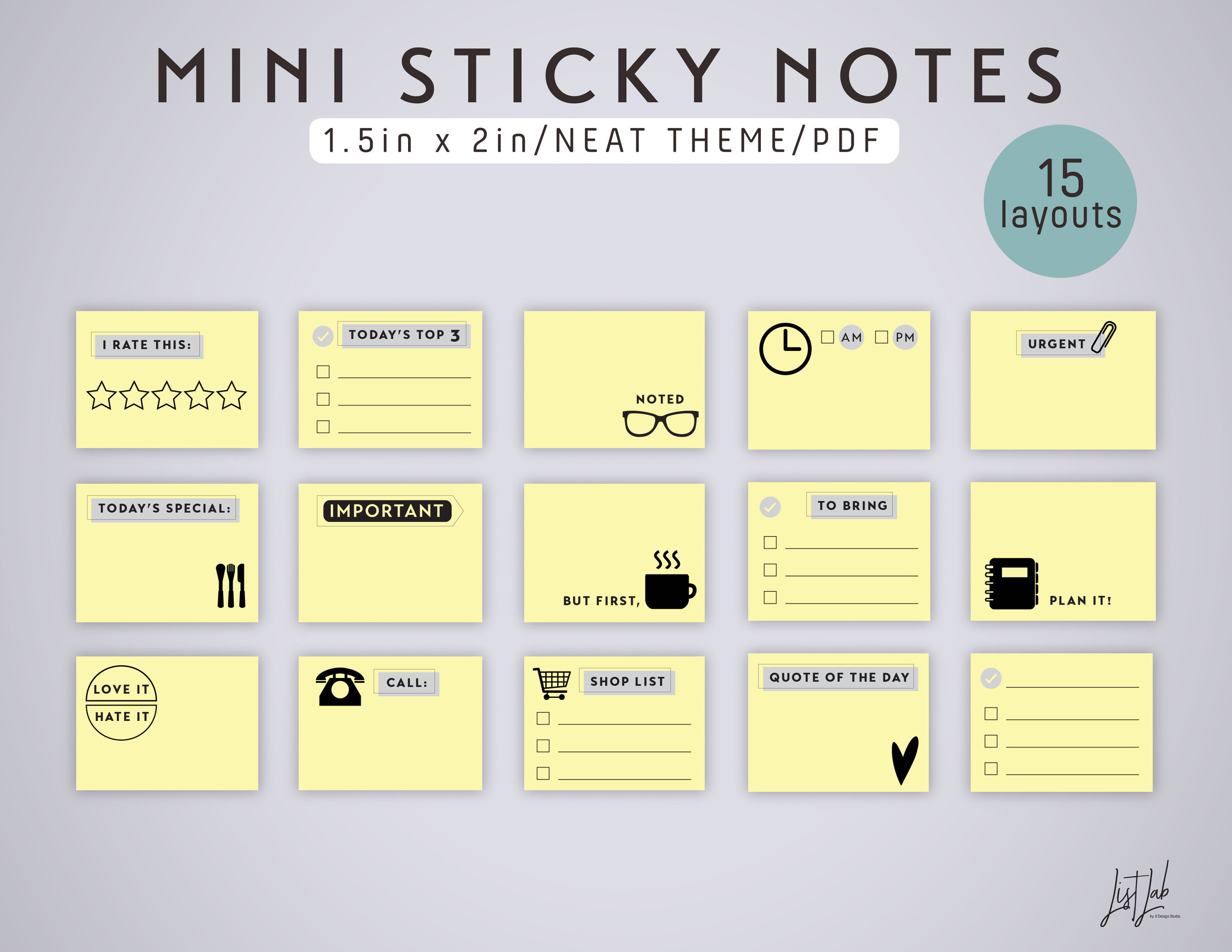 233.233 x 23 in MINI STICKY Notes Printable — ListLab With Printable Post It Notes Template 233.233 x 23 in MINI STICKY Notes Printable — ListLab With Printable Post It Notes Template