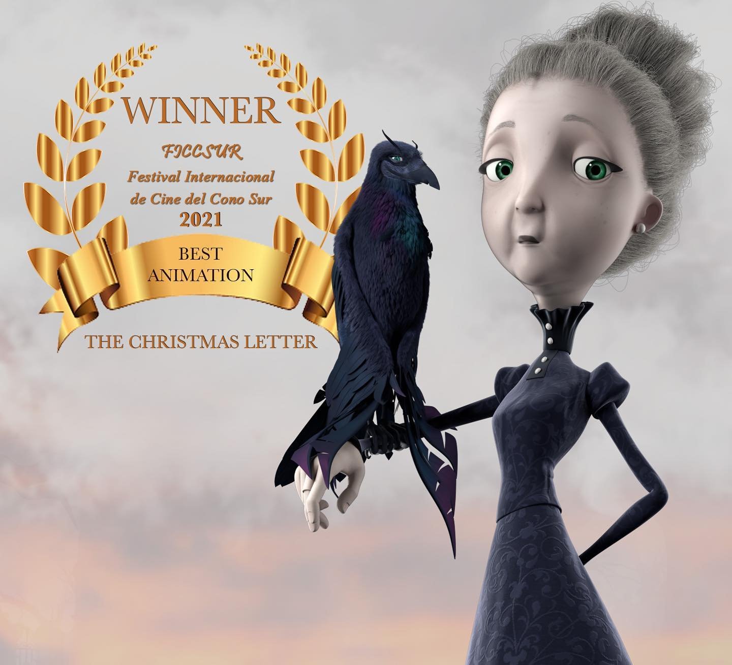 Another highlight as The Christmas Letter tours South America with the Best Animation Award at the FICCSUR Southern Cone Intl. Film Fest. We wish we could have come in person to beautiful Valpara&iacute;so, Chile. #ficcsur #thechristmasletter #irisha
