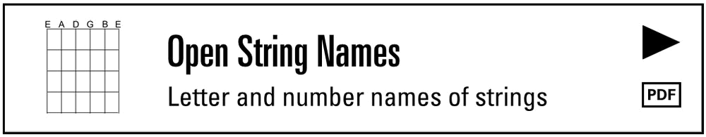 String Based Names Open String Names On Guitar : Reading Music On The Bass: Note Names ...
