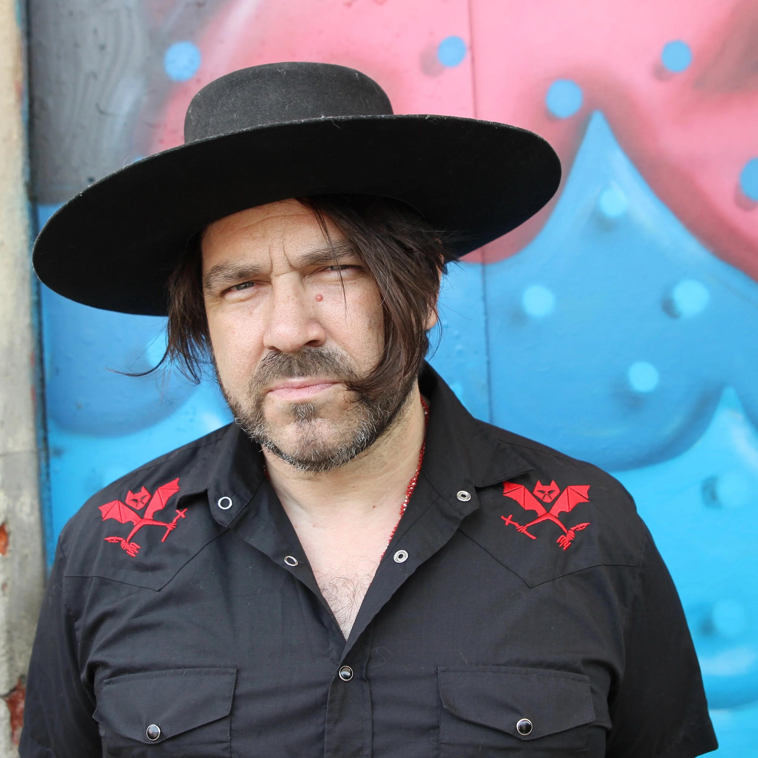 THE ALTERNATIVE TENTACLES COLLABORATION SHIRT (RED BAT EMBROIDERY)