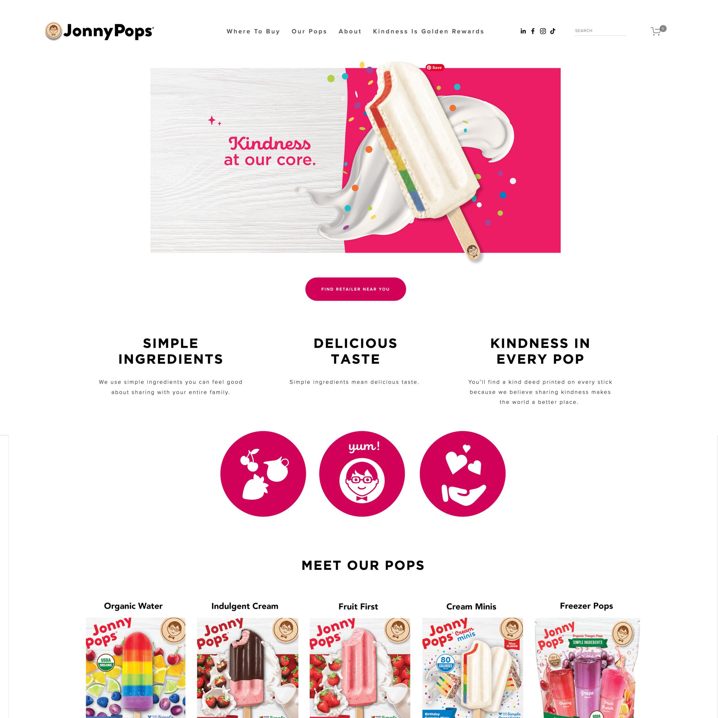 Homepage BEFORE redesign