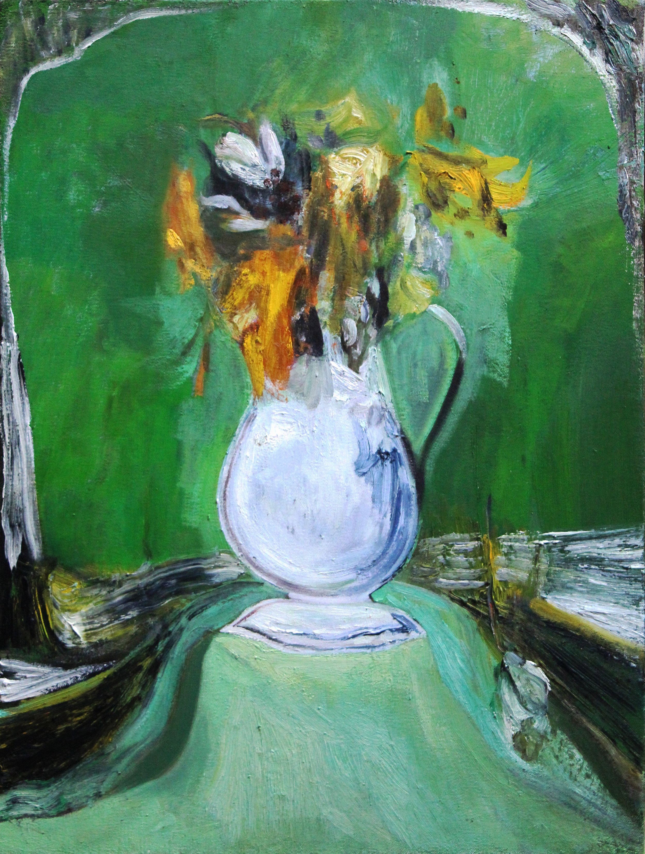 Stupid Death Vase, Oil on Canvas, 18x24 in 