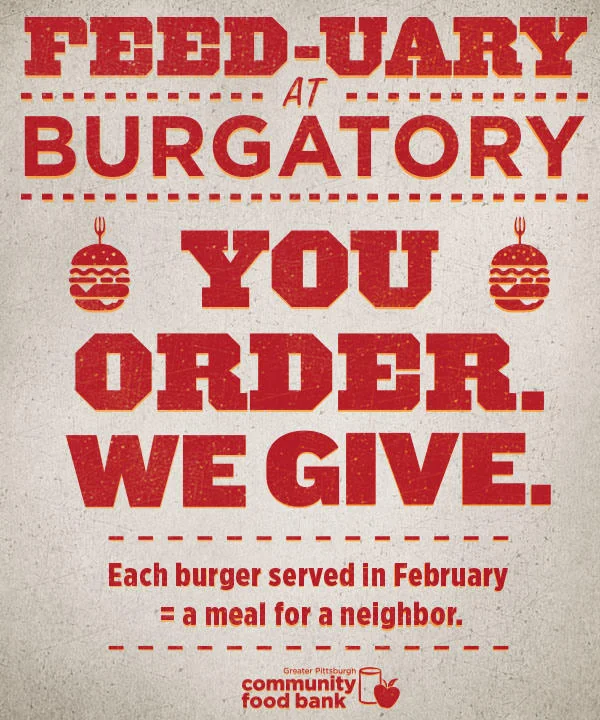 Burgatory Partners with Greater Pittsburgh Community Food Bank for #FEEDuary!