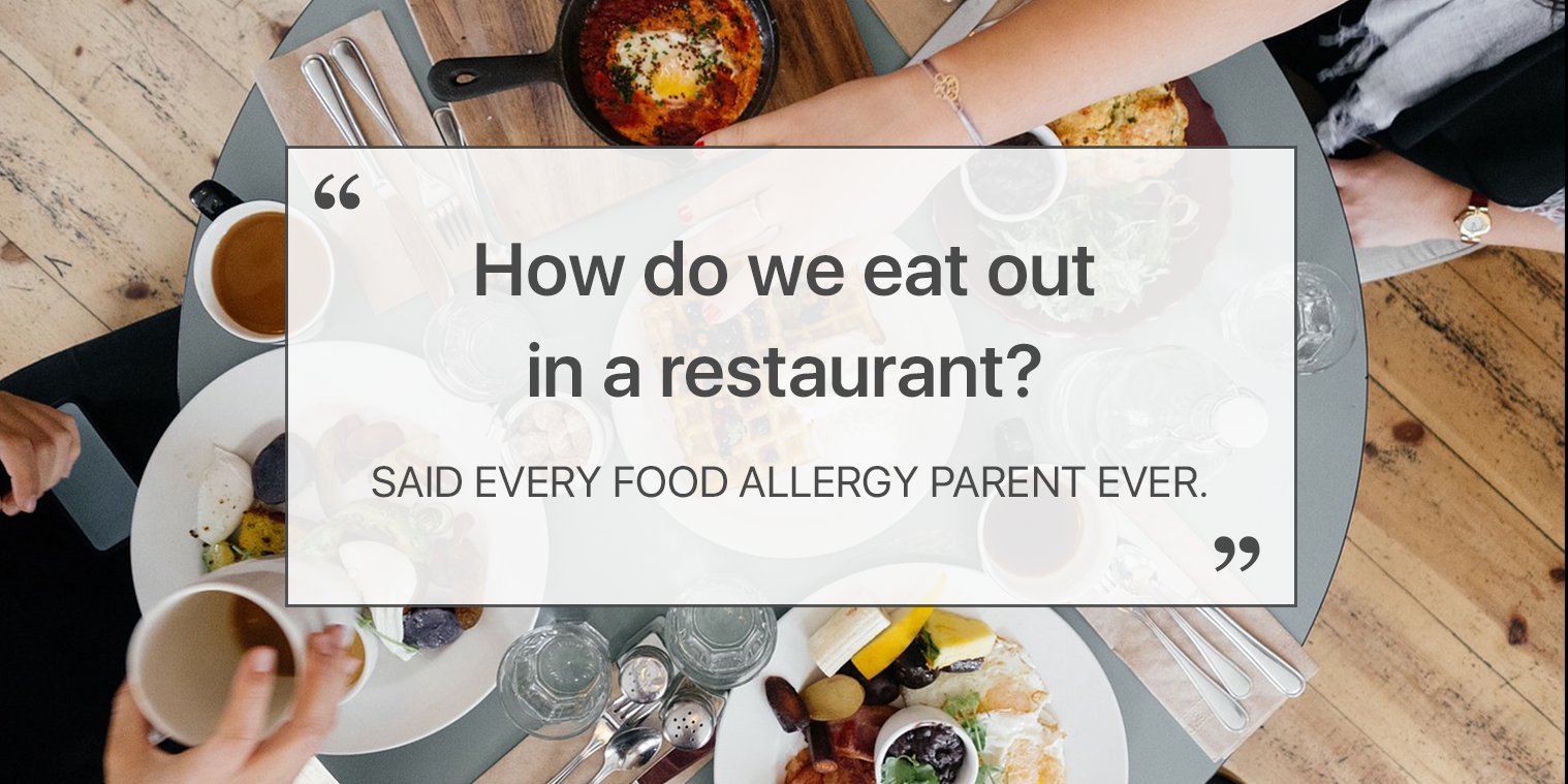 family eating in a restaurant with food allergies