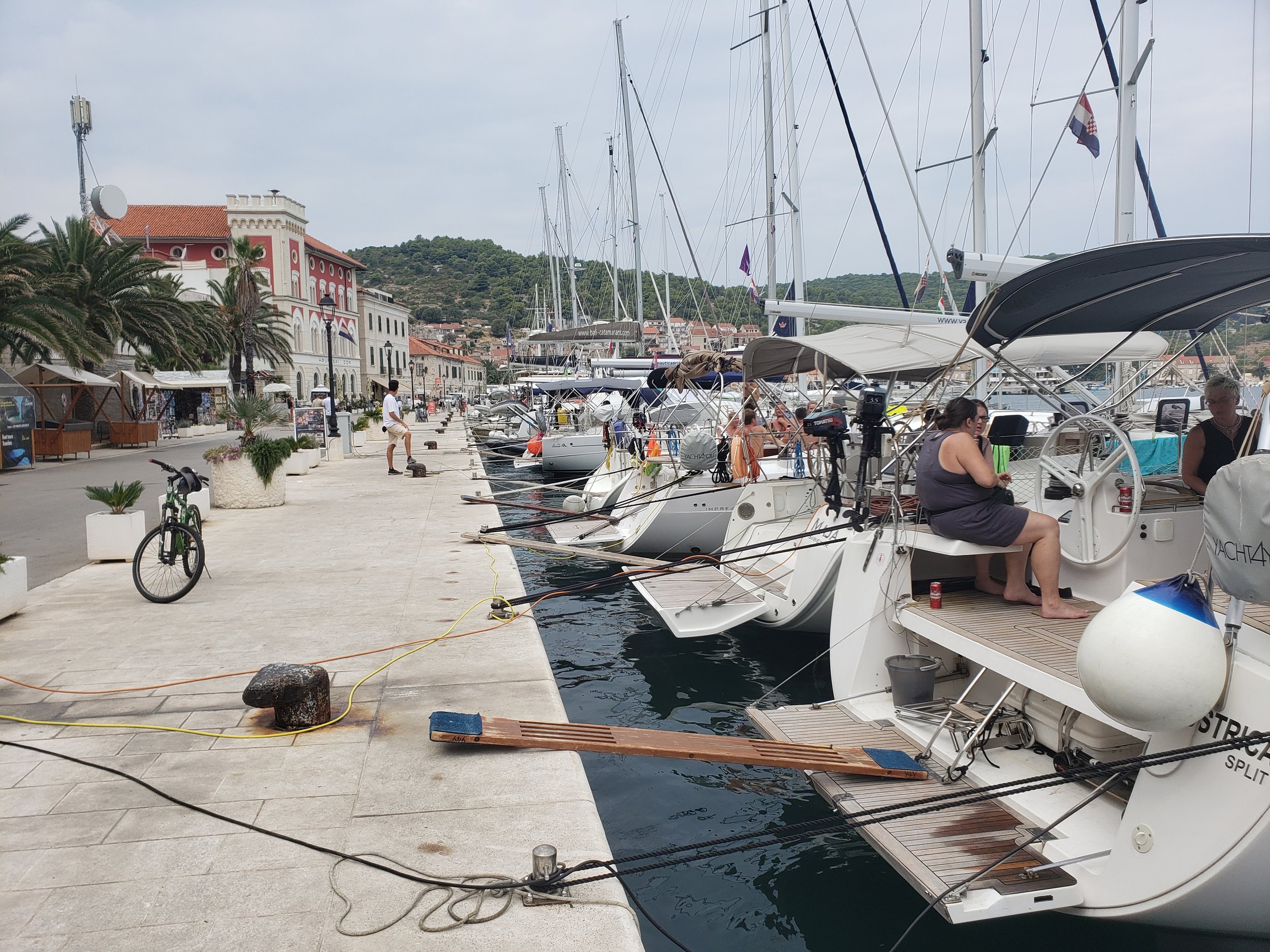  The lineup of boats in front of our house 