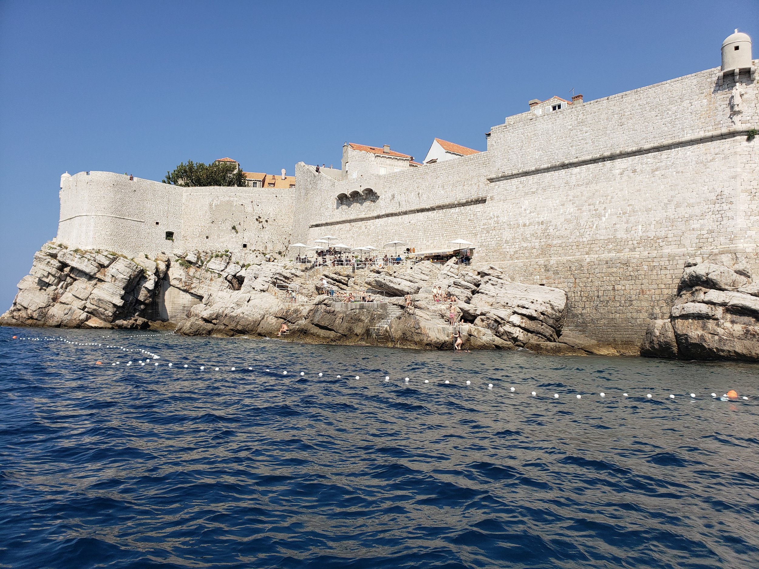  The walls of Dubrovnik from the boat 
