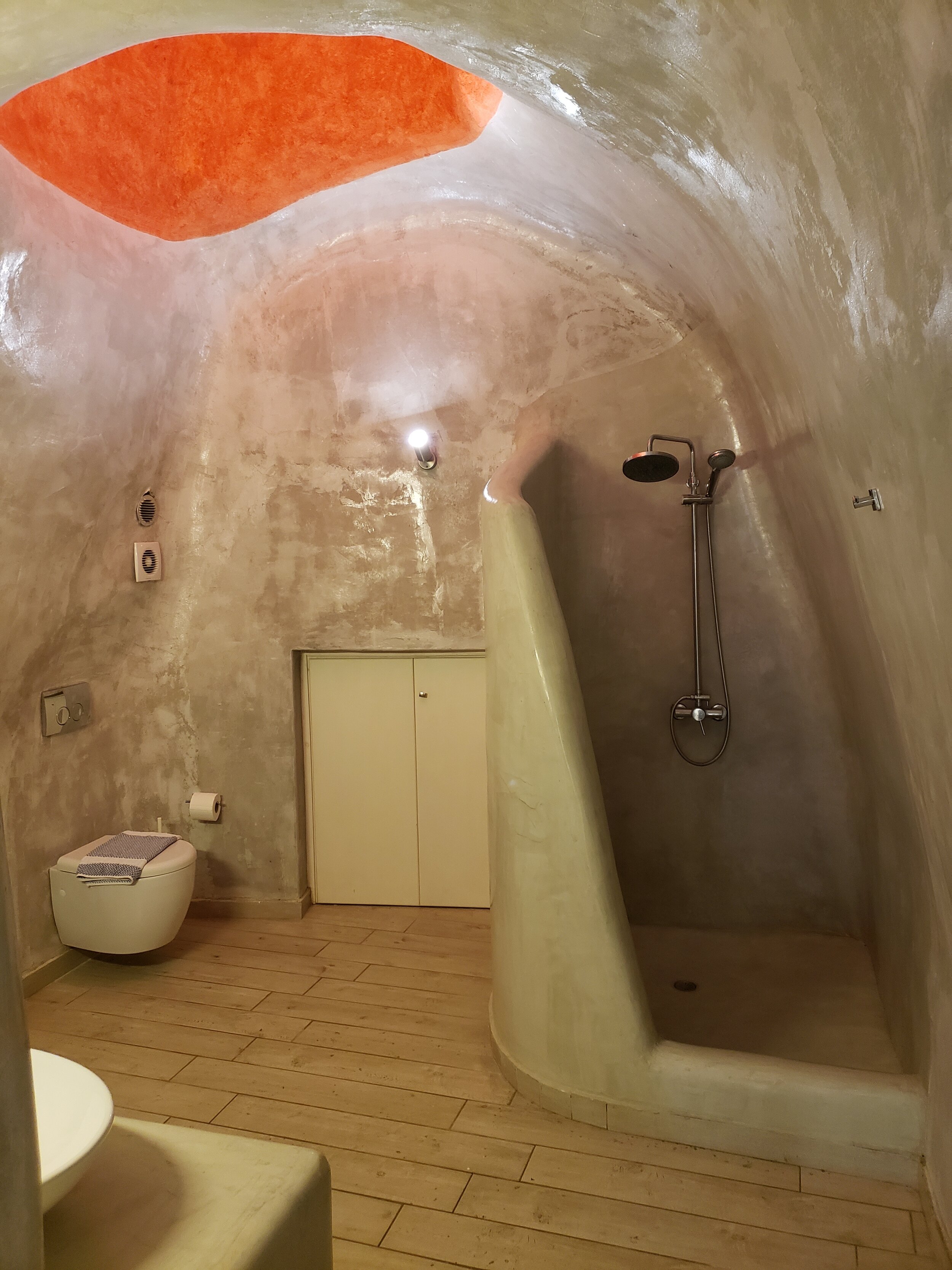  the shower in our cave house 