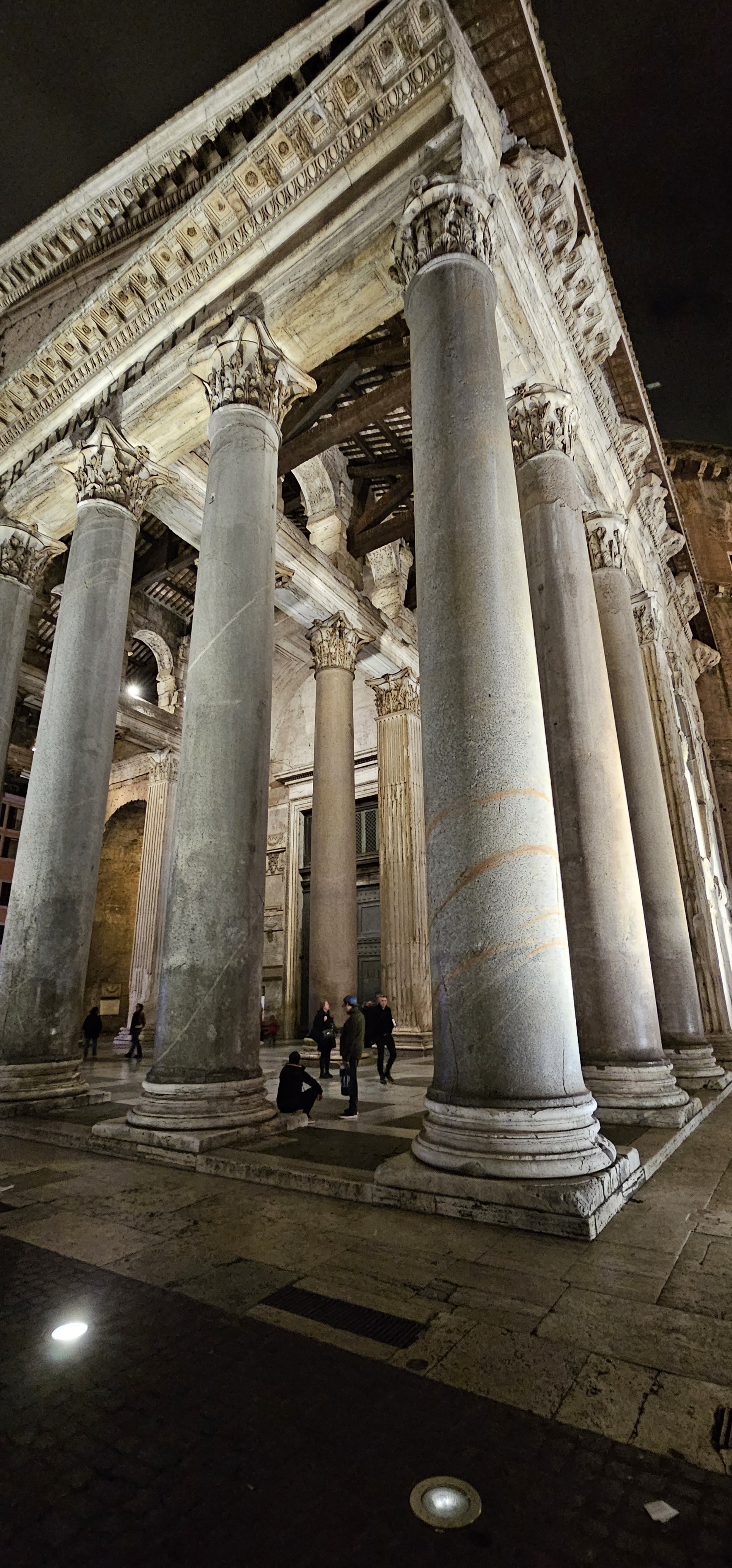 Pantheon Columns at Night