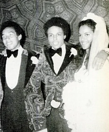 Best man Smokey with Leon and Jayne, 1971