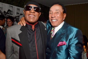 Stevie and Smokey at the Los Angeles premiere (photo: Lester Cohen/Getty)