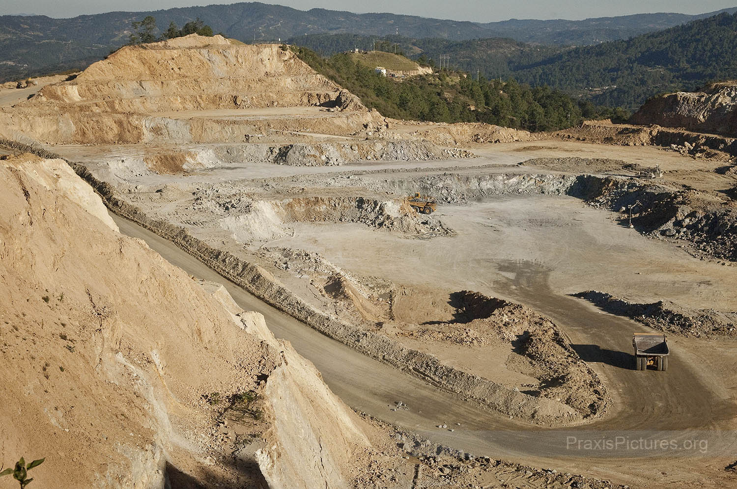 GOLDCORP INC. - The Marlin Mine, which has both open-pit and underground operations, is fully owned by Vancouver-based Goldcorp Inc., one of the world’s biggest gold companies. The mine is operated by Montana Exploradora, a subsidiary fully owned by Goldcorp. The Marlin Mine was the first project to be funded by the World Bank’s International Finance Corporation (IFC) after its Extractive Industries Review (EIR), in 2003, which sought to bring World Bank-funded projects in line with the institution’s “overarching mandate of poverty alleviation and sustainable development.” It was also the first project to be found not in compliance with these new World Bank standards.