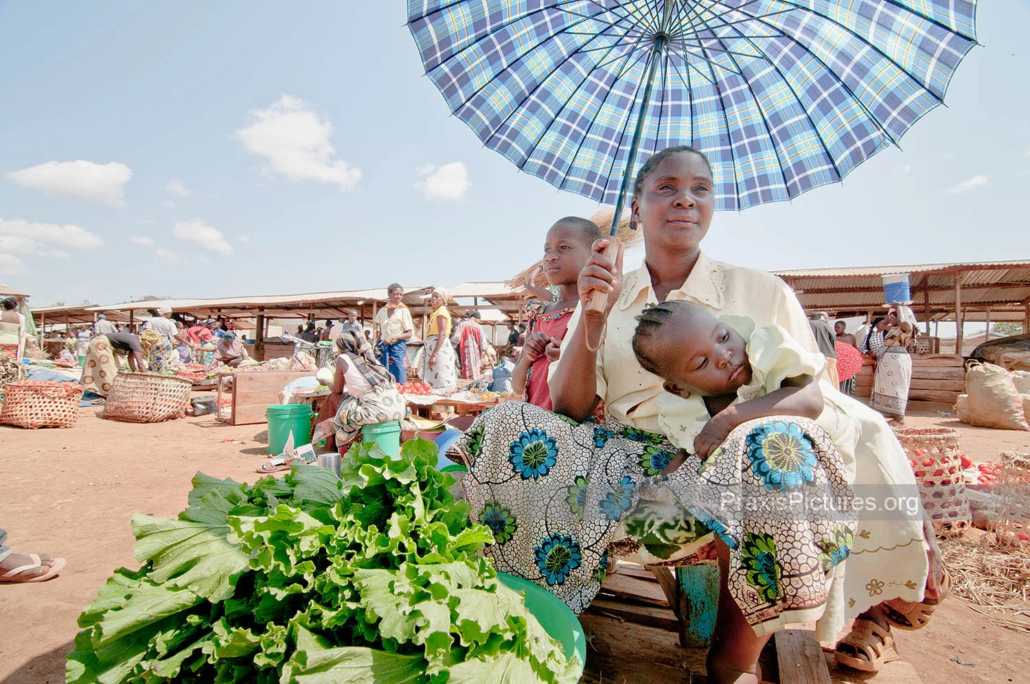 REGINA AND HANA - Regina, with her daughter Hana, is a facilitator for a VICOBA group in Geita. she sells fish and vegetables in the market. She is especially greatful for the business training she recieved when she joined, giving her the entrepreneurial skills that she lacked before.