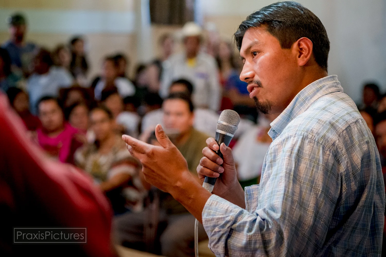 Aniceto: “ This tribunal was developed to support the resistance. We are here in San Miguel Ixtahuacan, in this important event that is the International Peoples Health Tribunal. Years ago, our people, that you can see around you, began to realize what was happening. we are living through a period that we never expected. we never could have imagined that this would happen to us. so this tribunal is focused on examining the social damages that our community has been facing. ”