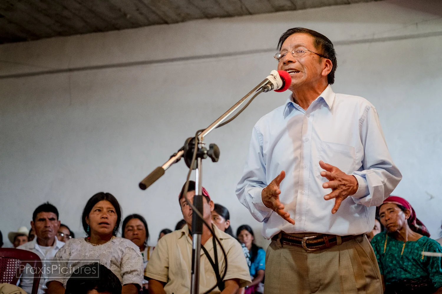Matias Lopez: "I want to talk about what has happened - discrimination – manipulation – prostitution – criminalization – pollution. The workers have beaten me up. When they were under the influence of alcohol, they came to my home and threatened us …