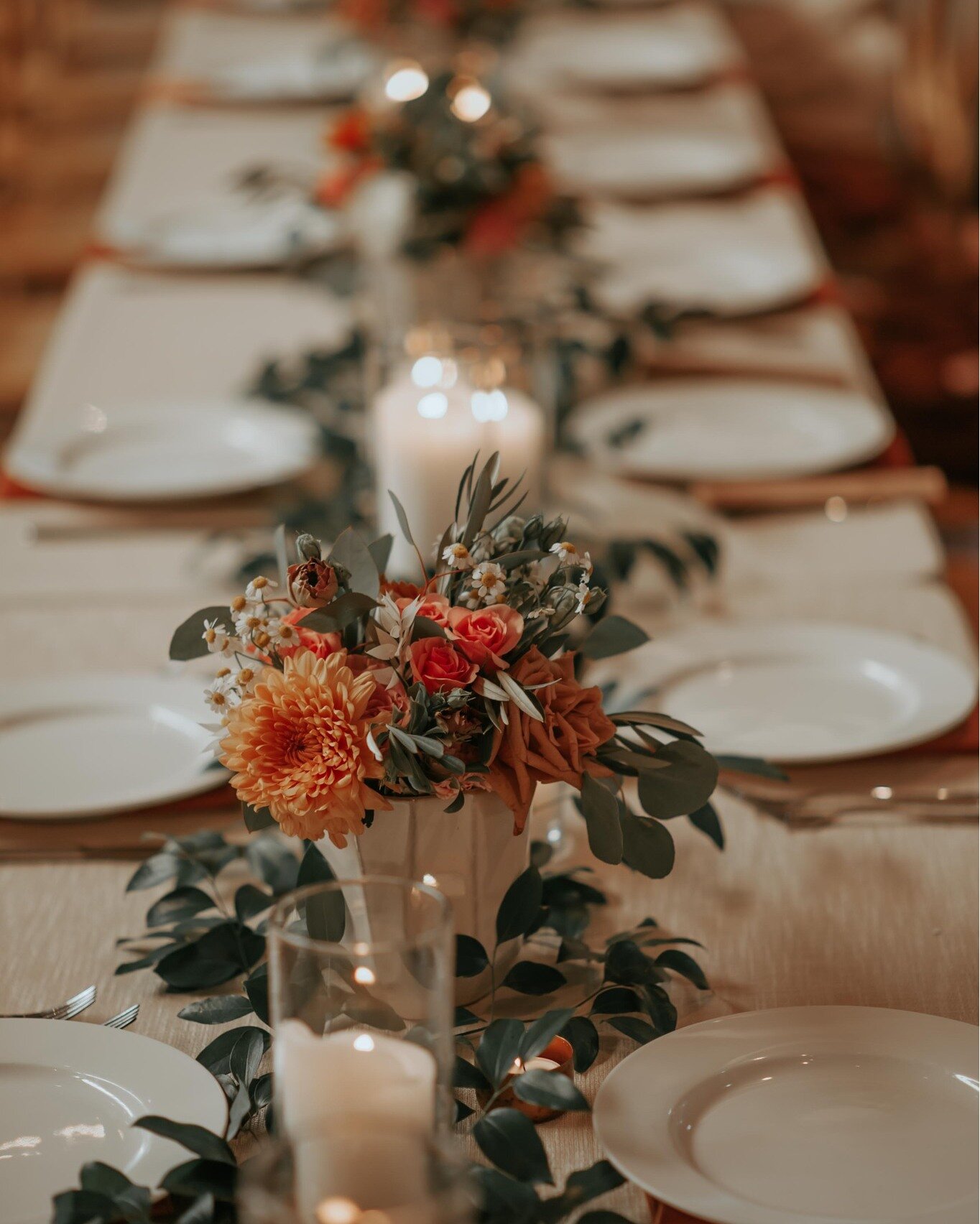 Those orange details are what dreams are made of!

Ceremony Venue: Parents' house
Reception Venue: @bakery_105 
DJ/Band: Brian Hood 
Photographer: Long Yau
Florist: @designsbydillonnc 
Catering: @128south 
Baker: @onebellebakery 
Rentals: @party_supp