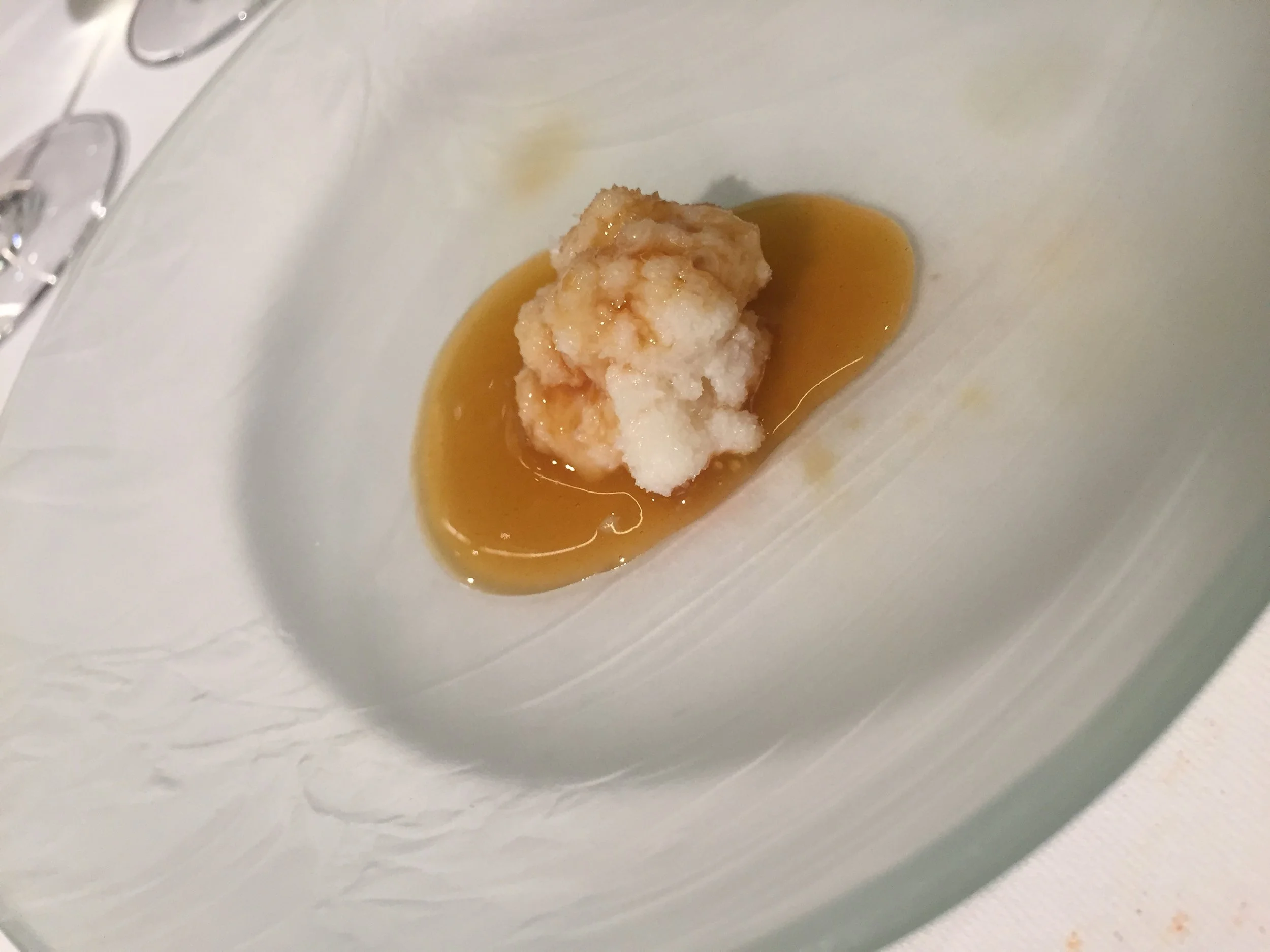 Creamy concentrate: octopus, roe and consomme.