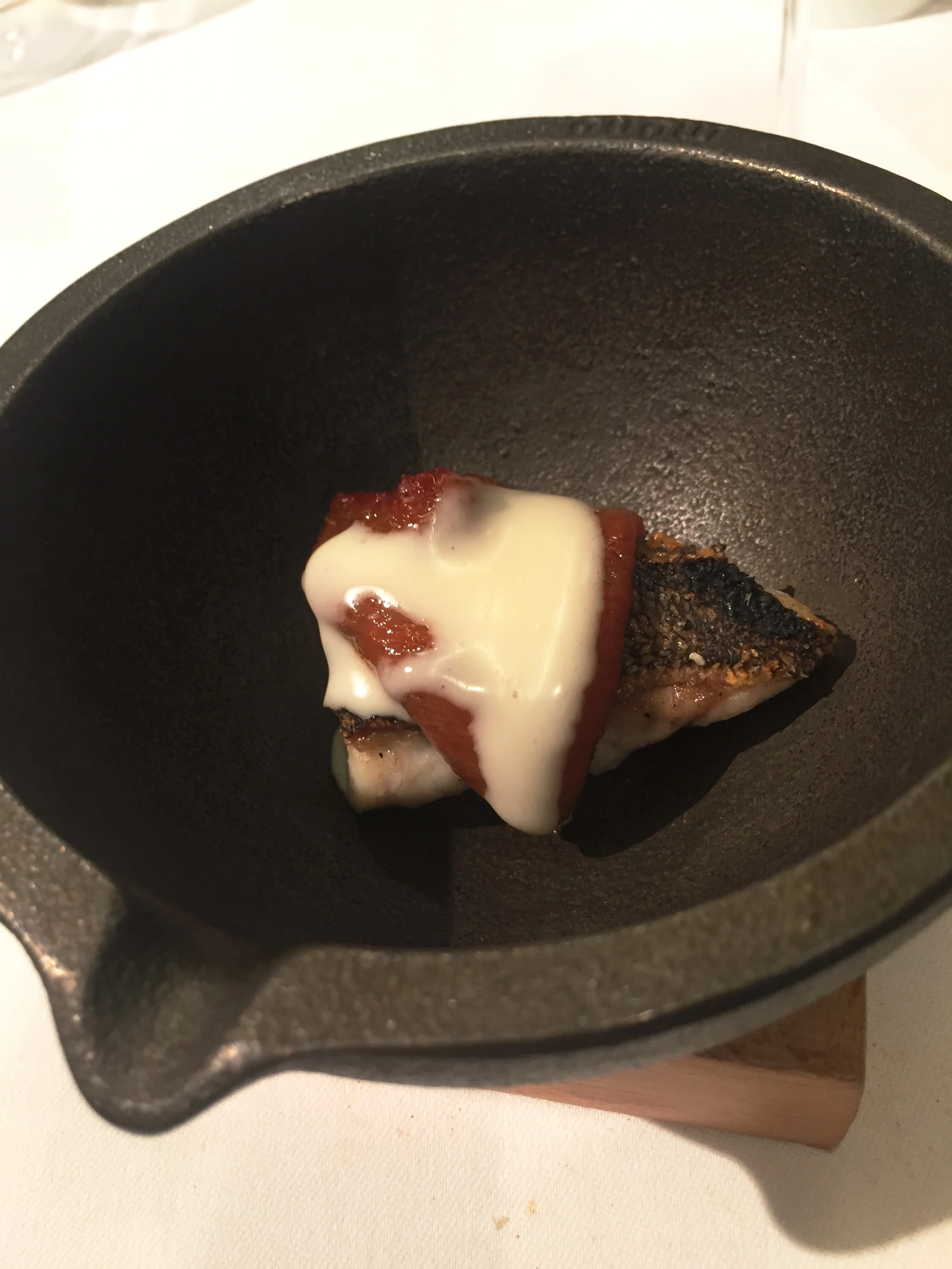 Grilled fish and beef essence.