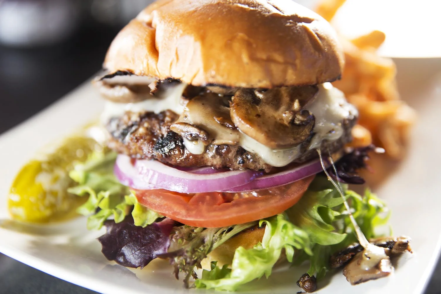 Mushroom Swiss Burger