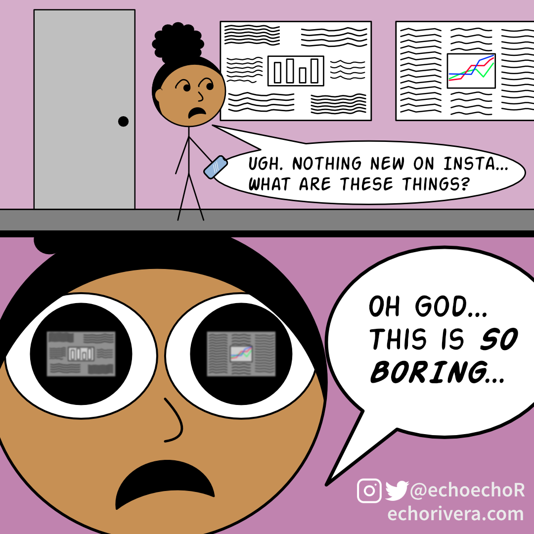 Echos undergrad poster bored student comic