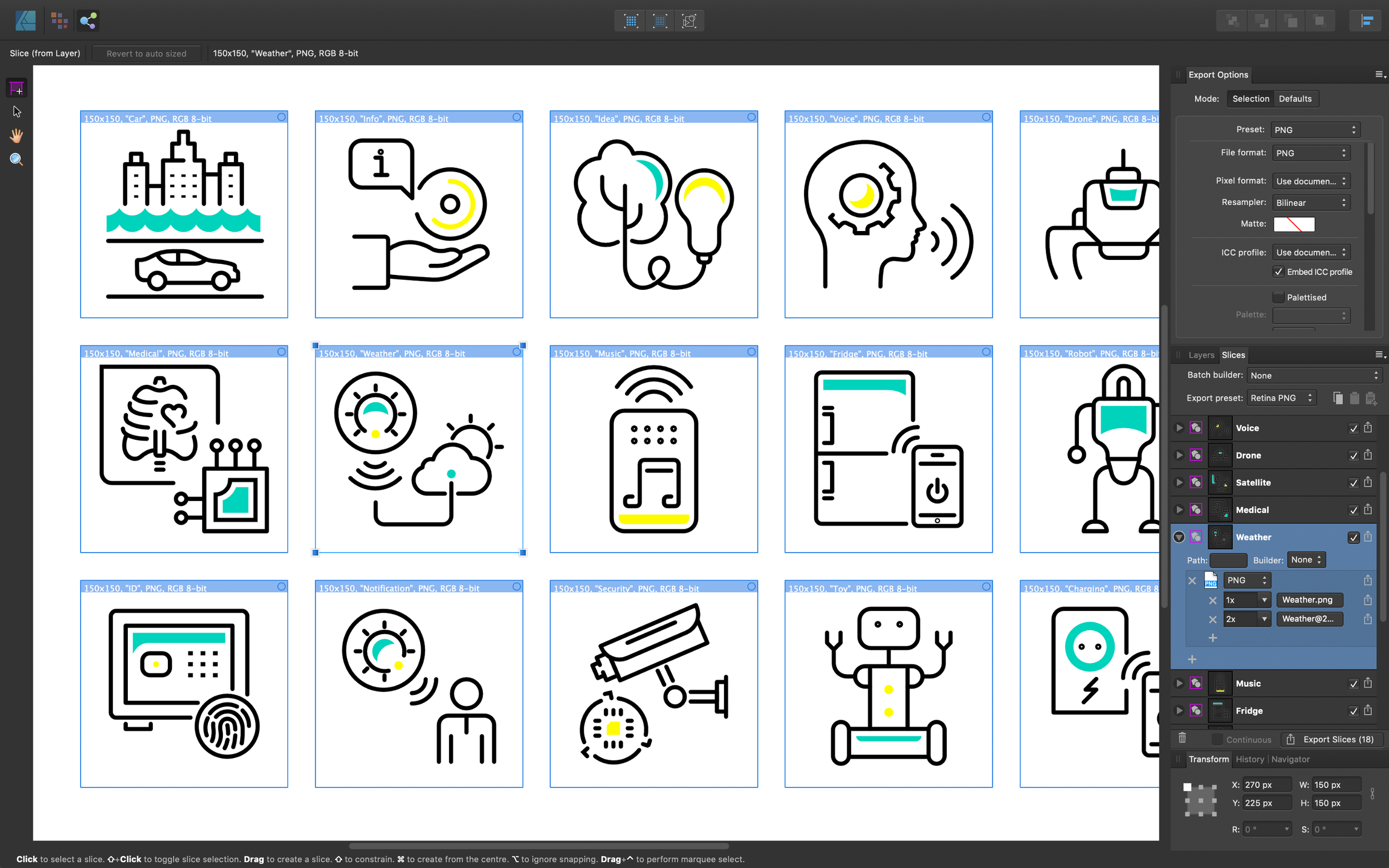 Credit: An example of icons made in Designer, provided by Serif Europe (the creators of Affinity Designer)