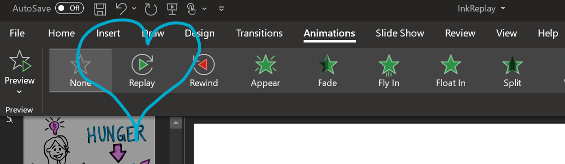 A screenshot of the "animations