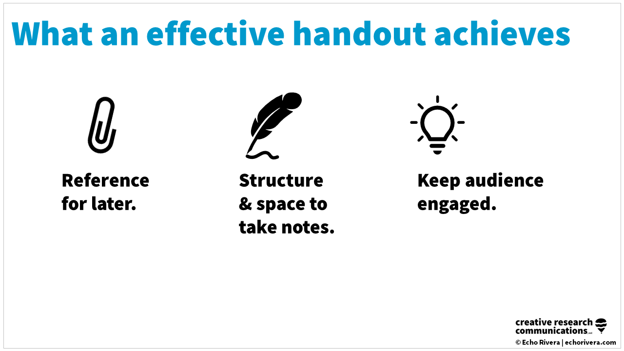 How to create effective presentation handouts for class lectures