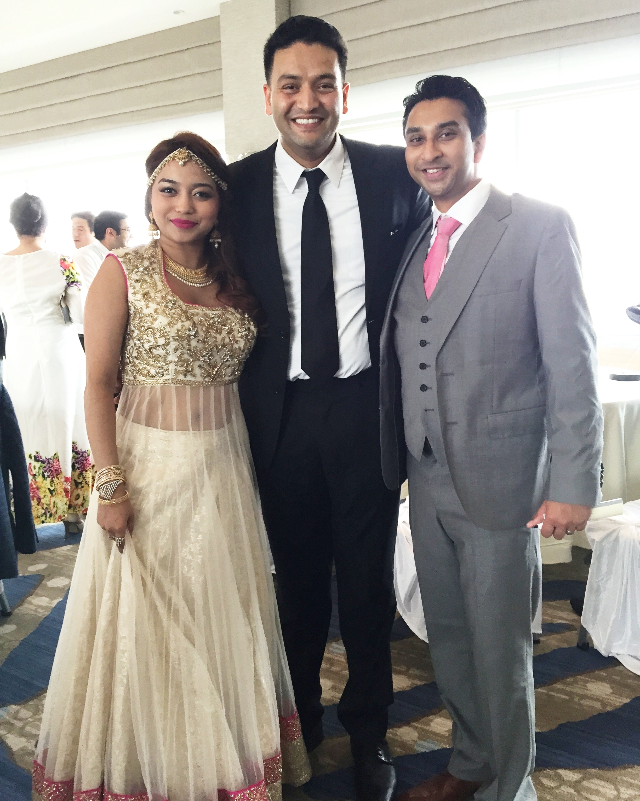 Dj Amrit with the couple at JErsey city hyatt, NJ.