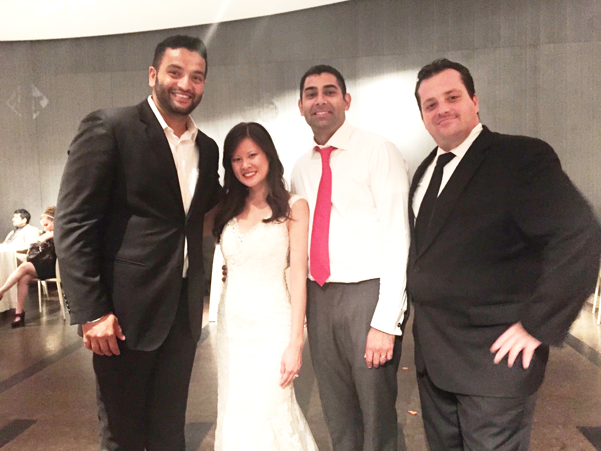 Mc Mario with DJ Amrit and the Wedding couple at One Atlantic, Atlantic CIty, NJ.