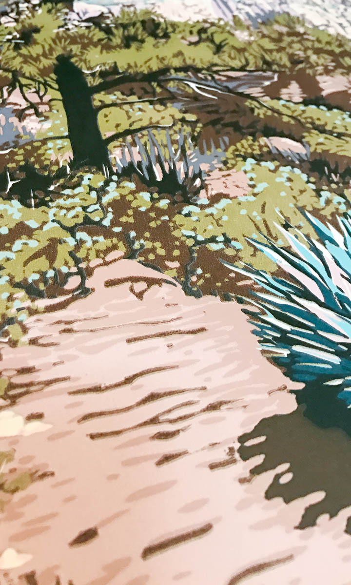 detail from one of Julie Williams' amazing reduction woodcuts. 