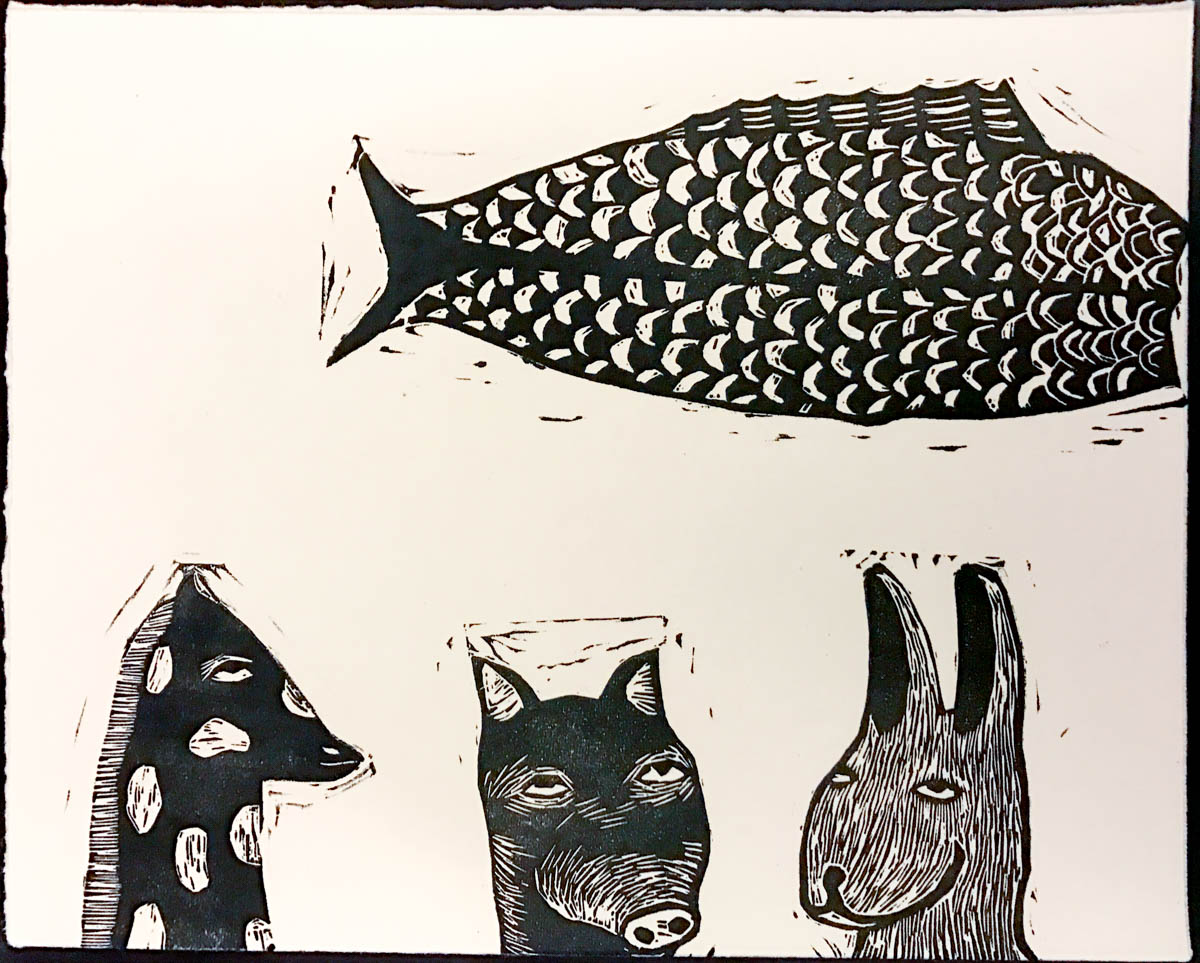 woodcut by Eunkang Koh