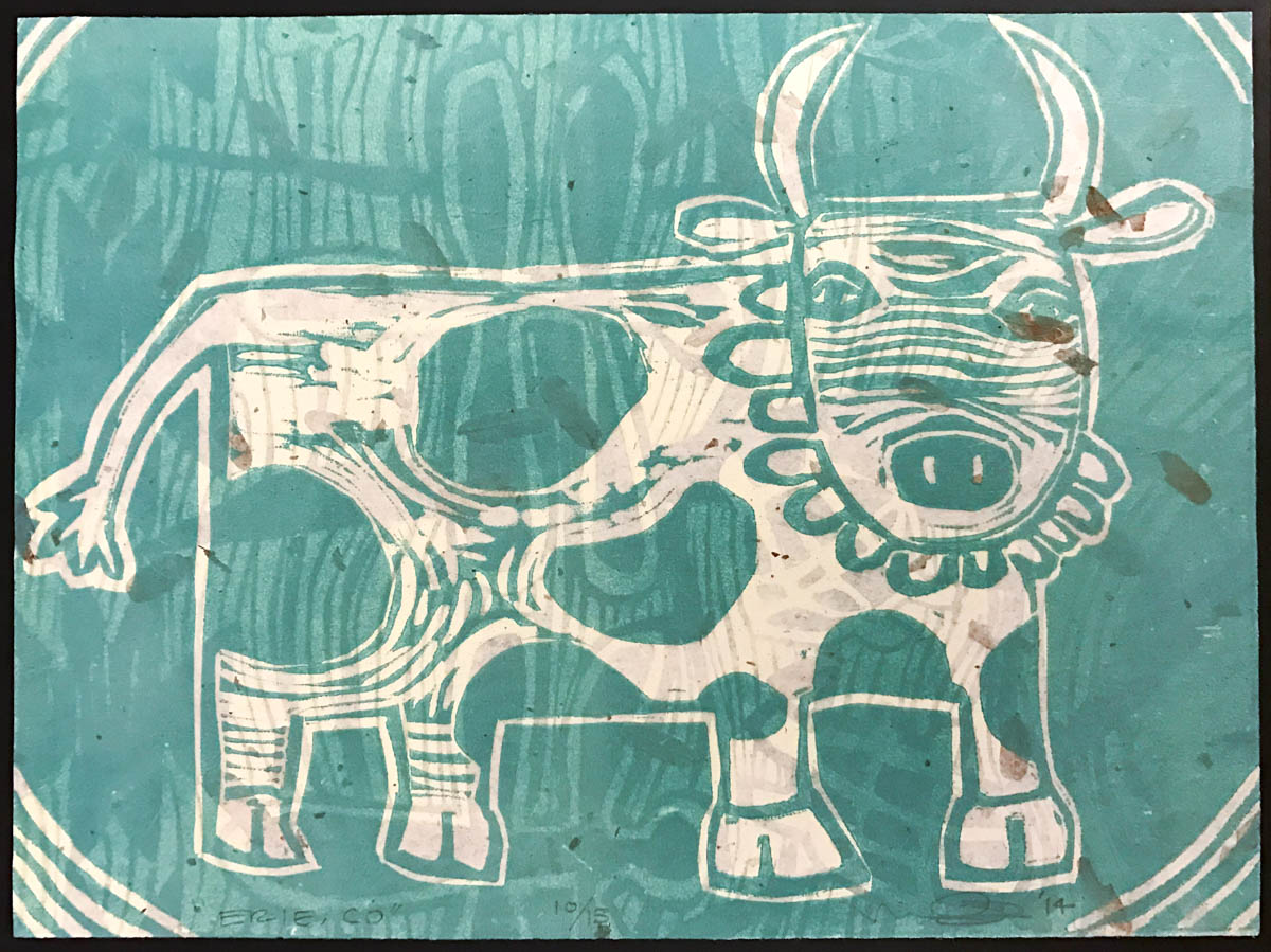 woodcut by Melanie Yazzie