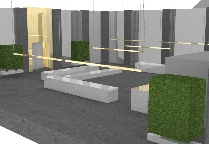 retail stone glass