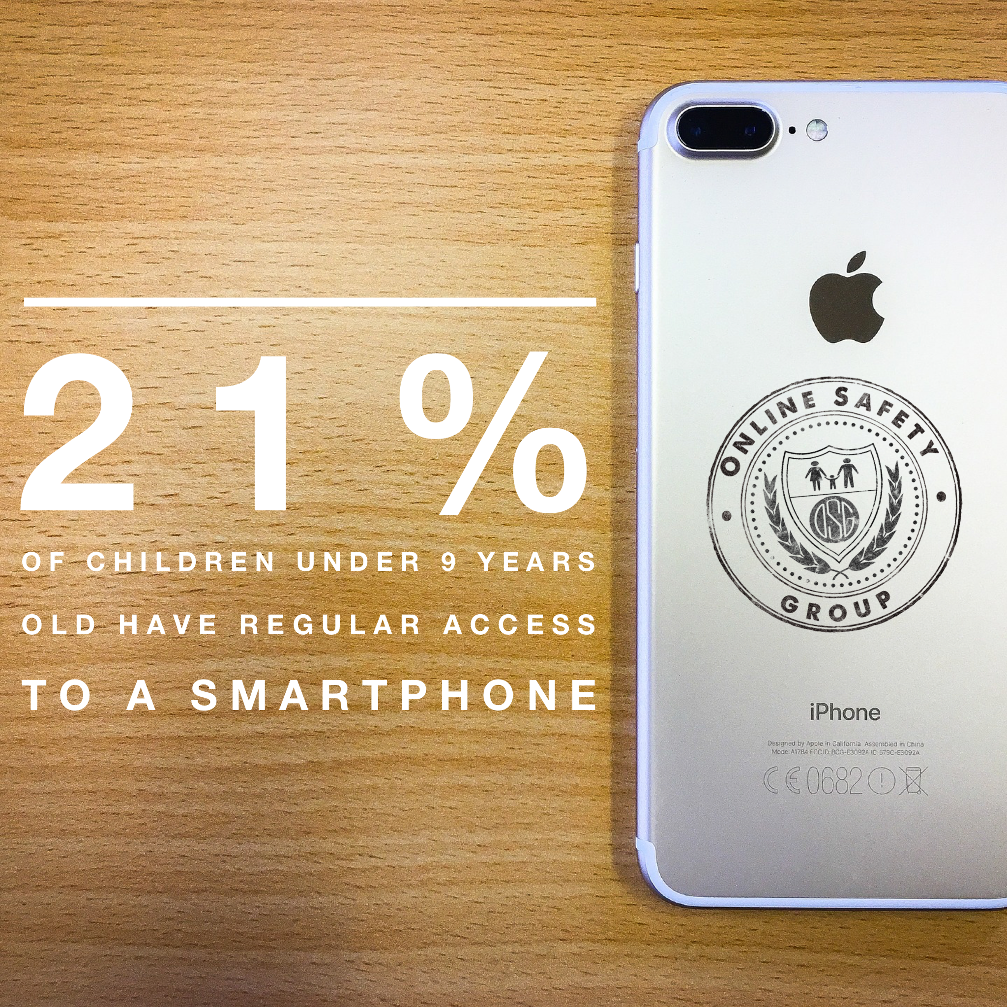 21% of children under 9 years old have regular access to a smartphone