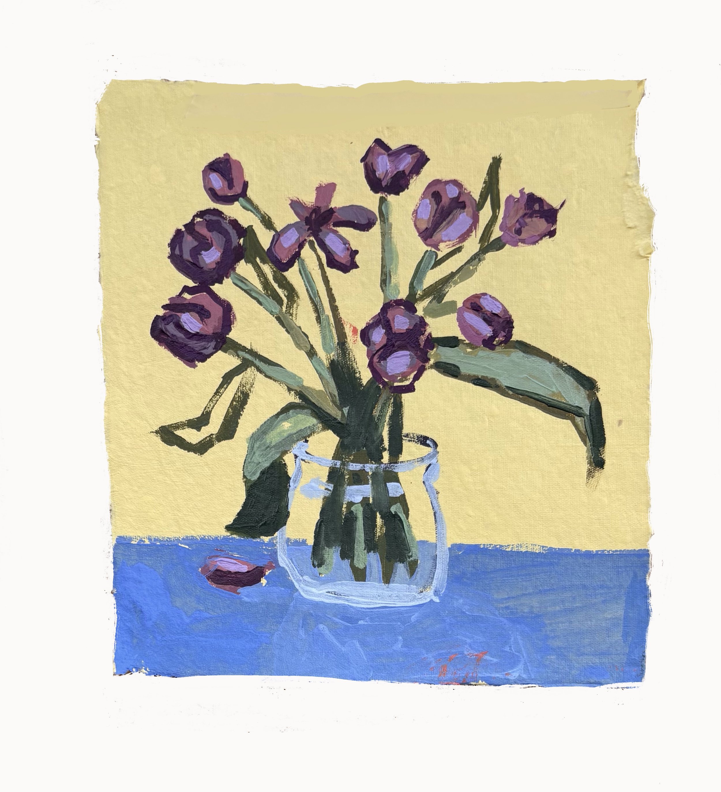 "Trader Joe's Flowers II" 8x8
