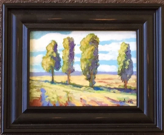 Impressionism Four Trees Framed.jpg