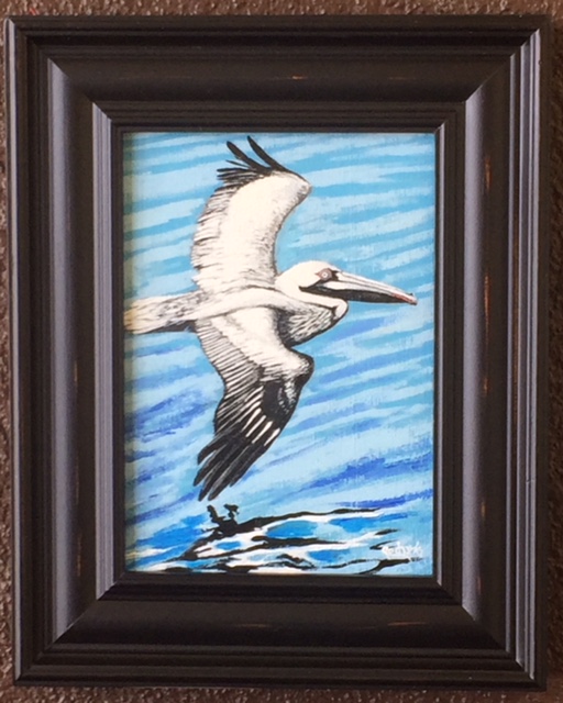 Soaring Pelican framed.jpg