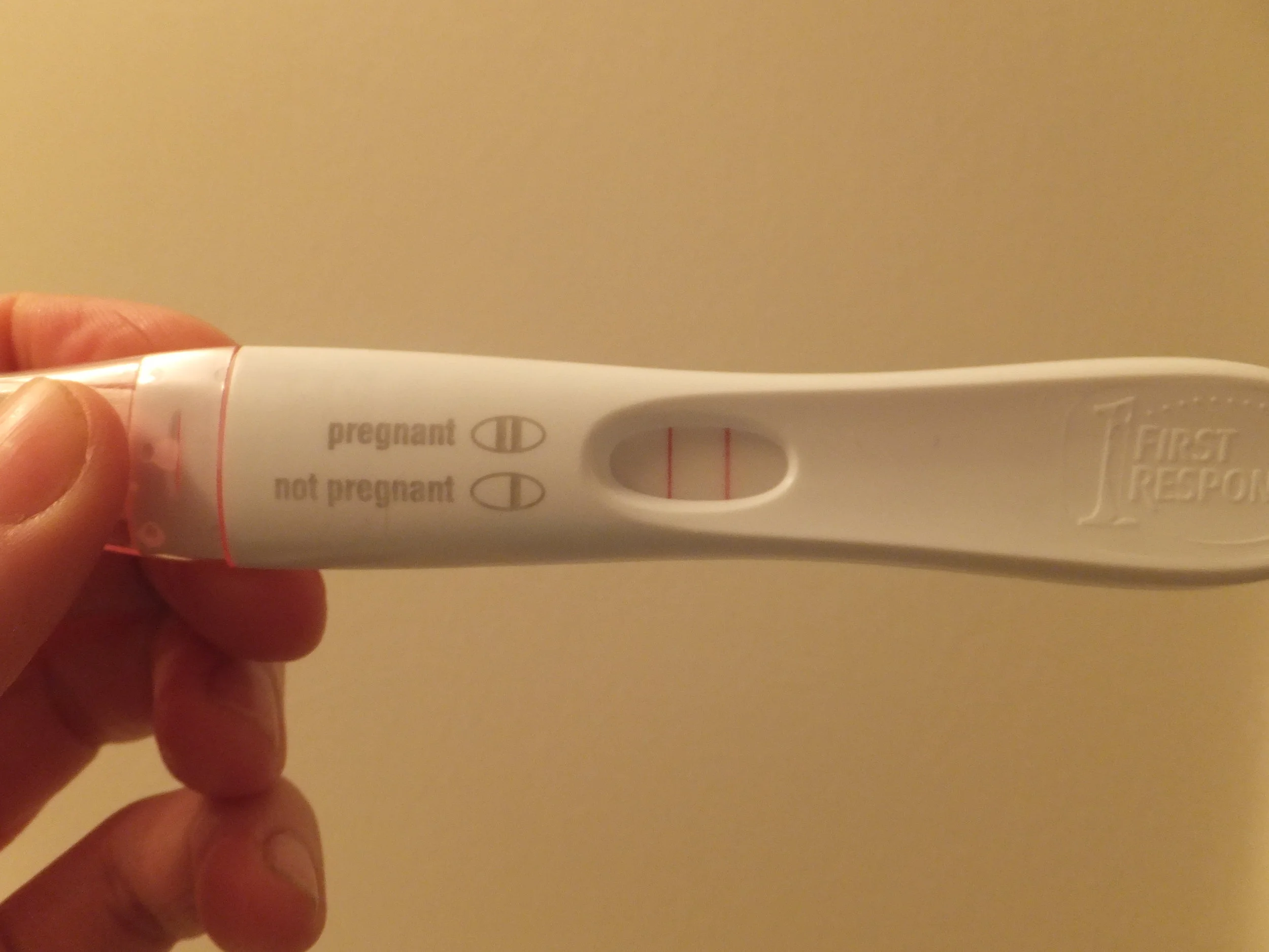 Download Brown Hand Real Life Pregnancy Test In Hand
