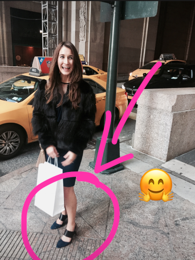 This is me, on the way to my wedding rehearsal in NYC... in my Aerosoles : ) No more PAPER TOWELS!!!!! : )