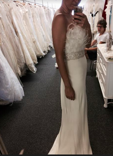 The best part of this photo is NOT the dress, but my mother's prophetic expression that shows what everyone's faces would look like as I walk down the aisle...