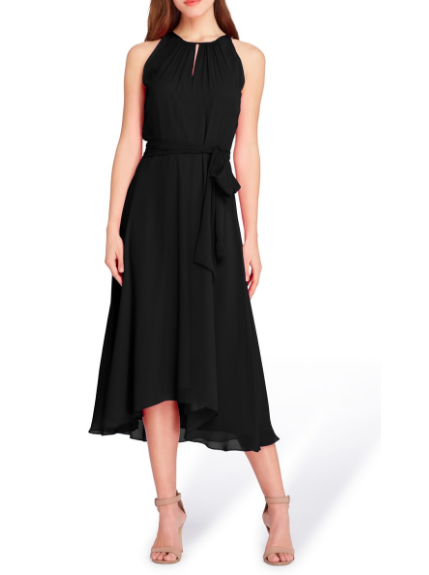 This Tahari Sleveless Chiffon Dress is a classic, flattering silhouette- can't go wrong!